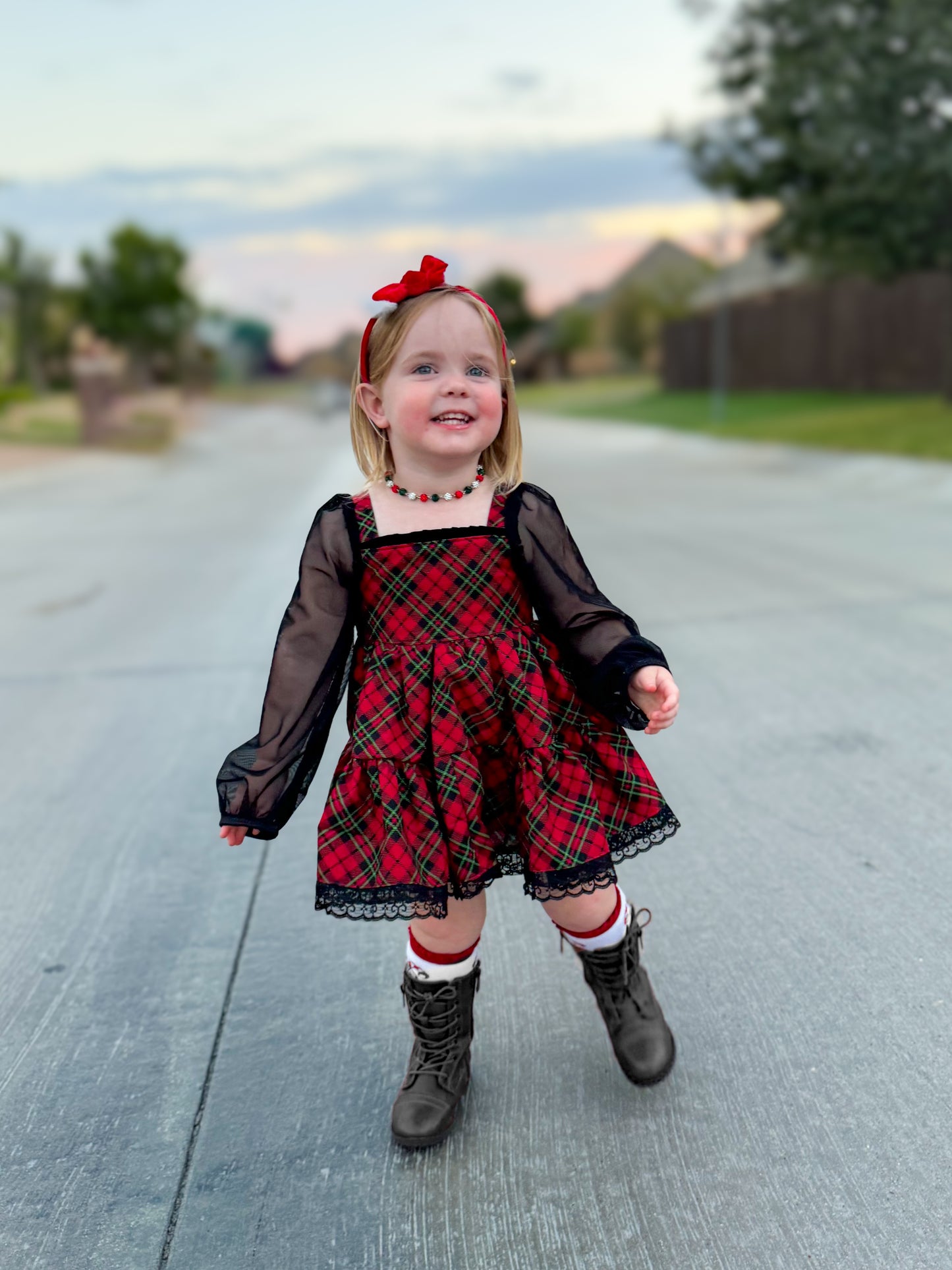 Christmas Tartan Corinne Dress